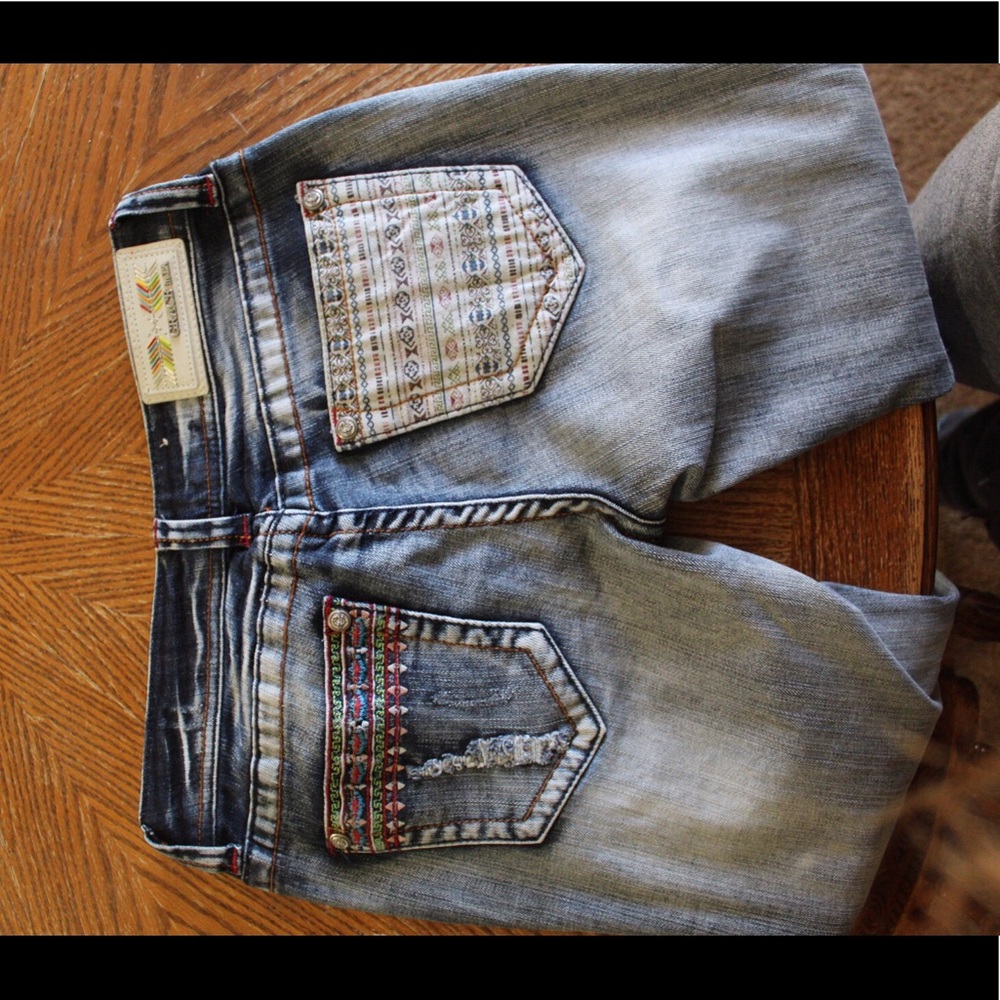 Aztec Pattern Jeans - Picture 3 of 8